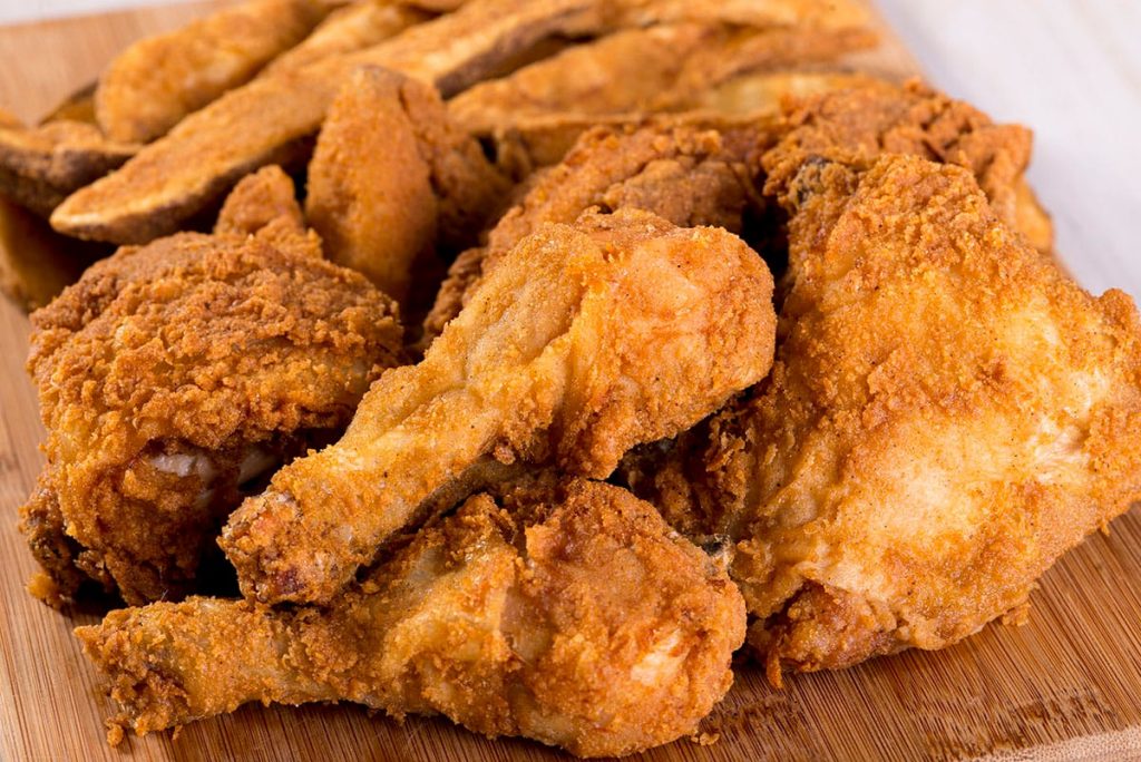 up close picture of chicken and jo jo's